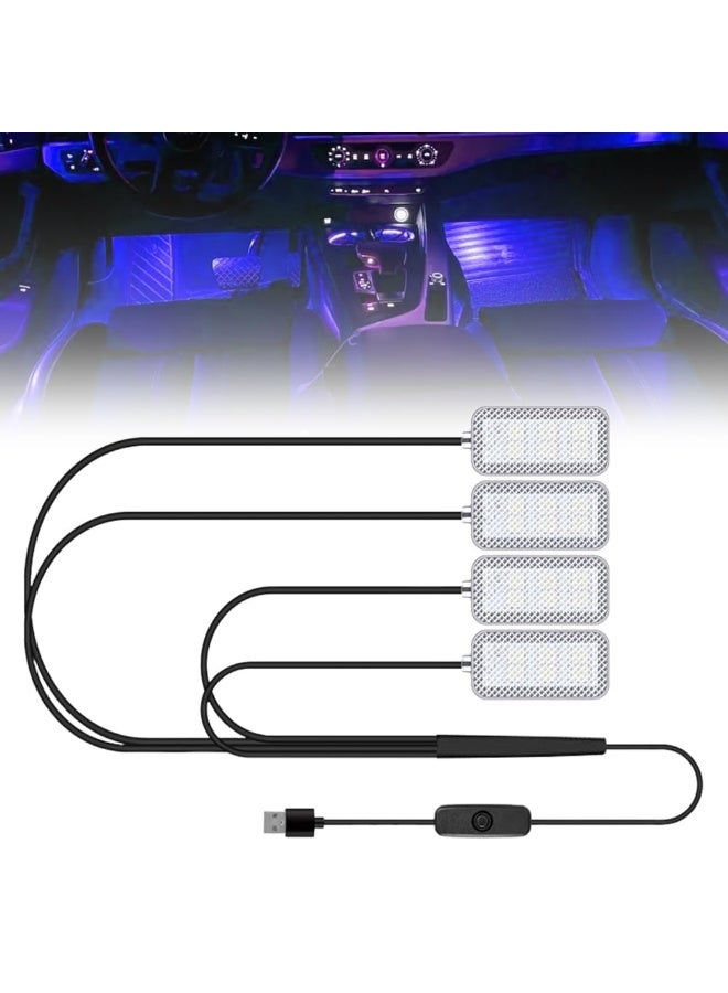 OSHIMA Car Interior LED, USB Powered Ambient Footwell Lights Car Interior Lighting Cars Accessories Waterproof LED Strip, LED Strip Ambient Lighting Footwell Lighting(Dark Blue) - Image 1